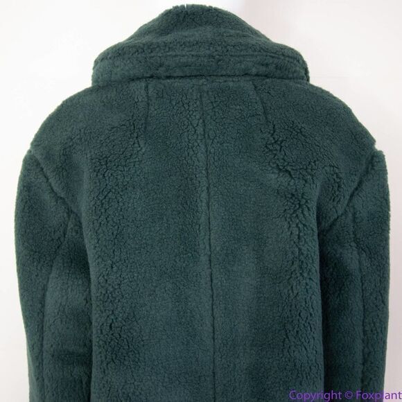 NEW Madewell green (Re)sourced Sherpa Teddy Coat, size S - Picture 6 of 16